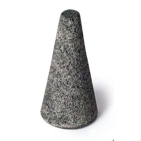 CGW ABRASIVES Abrasive Cone, 2 in Max Diameter, 3 in THK Head, 24R Grit, Coarse Grade, Aluminum Oxide Abrasive 36238